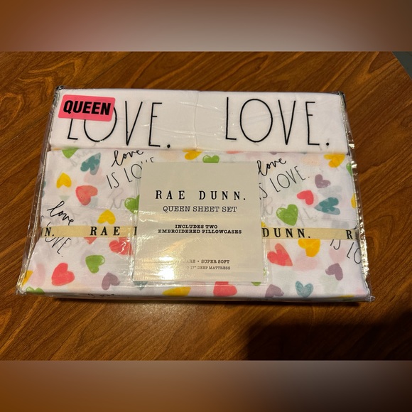 Rae Dunn Bedding Rae Dunn Love Is Love Queen Sheet Set Poshmark